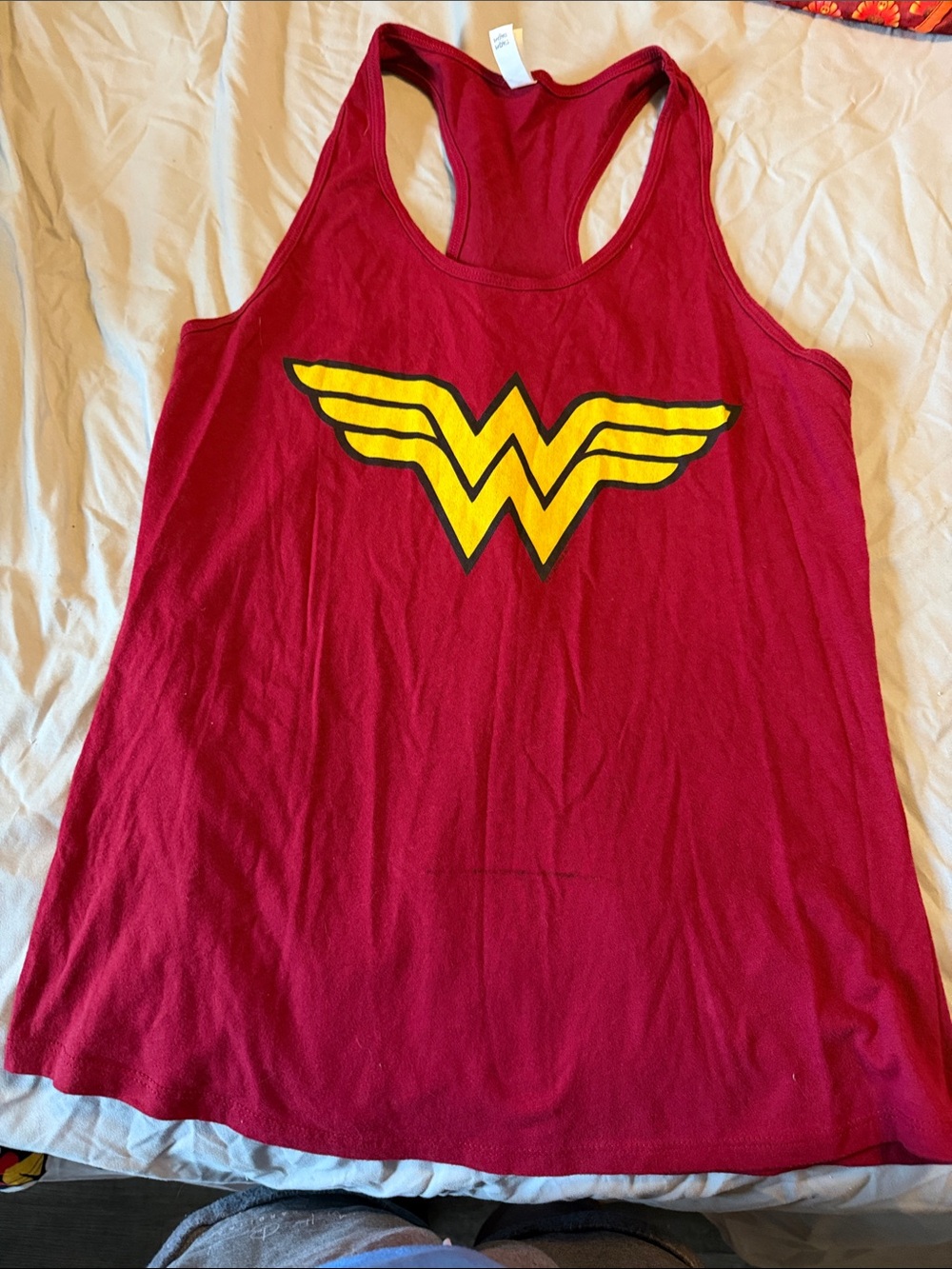 Wonder Woman Graphic Racerback Tank Top - Red